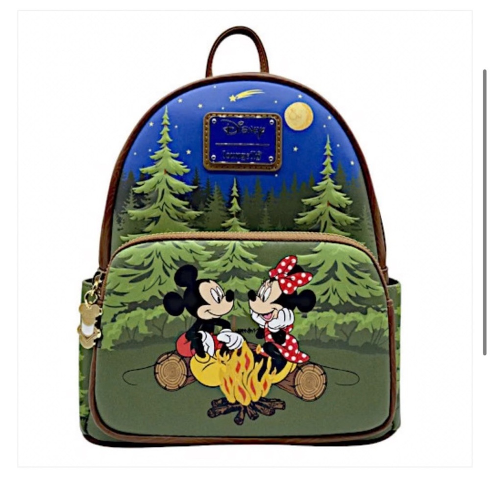 Loungefly Mickey Mouse & Friends Camping Scene Mini Backpack - Exclusive HTF - Picture 2 of 10